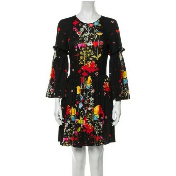 PICCIONE PICCIONE Floral Print Short Mini Dress - Picture 2 of 6